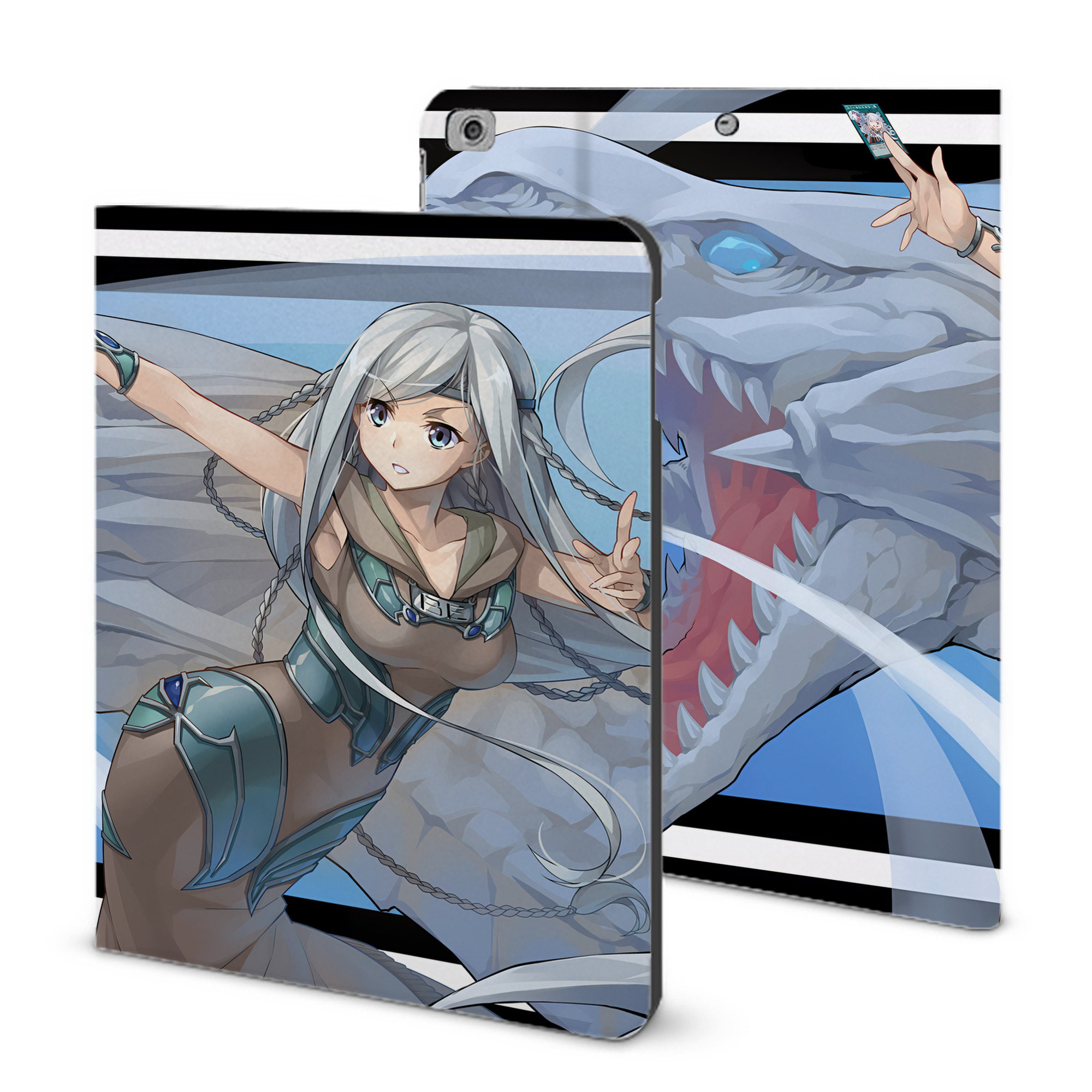 （画像用） 遊☆戯☆王 Yu-Gi-Oh! IPad ケース ブック型 PUレザー TPU 耐衝撃 軽量 薄型 ペン収納なし 全面保護 IPad 各モデル対応